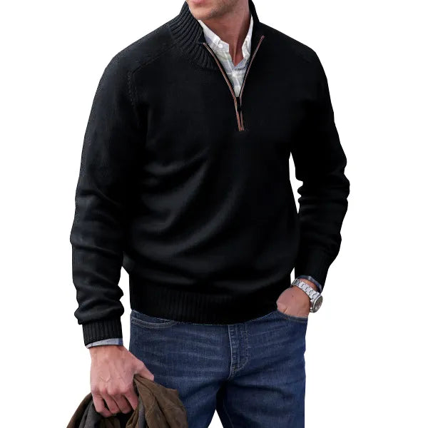 Aaron | Cashmere sweater with zip