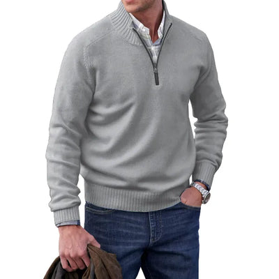 Aaron | Cashmere sweater with zip